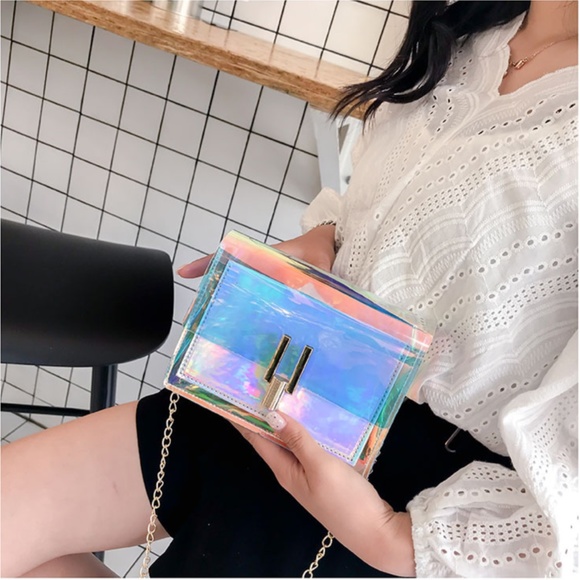Clear Hologram Mini Crossbody Shoulder Purse - Picture 5 of 10